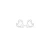 Pendientes de plata de ley 925 con lazo y perla francesa Chanel, elegantes pendientes geométricos de alta gama.