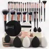 Set de 47 Piezas de Herramientas de Belleza, Bolsa Pequeña de Cosméticos con Fragancia, Set de Brochas de Maquillaje, Neceser Portátil, Polvera de Viaje para Maquillaje