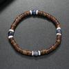 Amazon Aliexpress Joyería Transfronteriza Estilo Simple Europeo y Americano Pulsera de Concha de Coco Piedra Natural Turquesa Pulsera Estilo Étnico