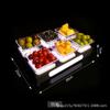 Prato de frutas luminoso para bar ktv especial compartimento preto led metal prato de lanches prato de frutas travessa bandeja prato de lanches