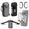 Película Protetora de Vidro Temperado Shadow Stone para insta360X3 Película Espelhada Adesiva Capa de Silicone Bolsa de Armazenamento para Tripé Acessórios