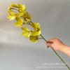 Suministro transfronterizo de flores artificiales 3D Cymbidium de alta gama para decoración de auditorios de bodas, materiales florales, accesorios para el hogar, arte floral.