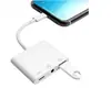 Adaptador de Fone de Ouvido para Apple Compatível com iPhone 11 Conversor Carregamento e Audição de Música, Cabo Adaptador de Áudio com Porta Dupla Plana