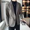 Traje de lana para hombre, nuevo estilo otoño e invierno, de alta gama, chaqueta blazer madura y casual