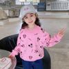Sudadera de Moda Versátil y Elegante Nueva para Primavera y Otoño para Bebés Niñas, Niñas Pequeñas, Top Delgado de Cuello Redondo