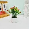 Amazon Hot 18 pequeñas plantas artificiales milanesas en maceta, maceta decorativa para el hogar, dormitorio, adornos decorativos