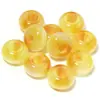 Cuentas de Ábaco de Resina Bicolor Chapadas en Oro, Cuentas Coloridas de Agujero Grande, Cuentas Sueltas Redondas Planas Ojo de Gato, Accesorios para Cadena de Teléfono DIY