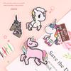 Duo Cool Cartoon Animal Computador Etiqueta Bordada Capítulo Unicórnio Roupas Patch Acessórios de Vestuário Bordado Pano Patch