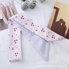 Bufanda pequeña con forma de fruta, bufanda larga, banda para el pelo, bonita bufanda pequeña, accesorios para el pelo con estampado de celebridades de Internet a doble cara, tocados que combinan con todo, cinta