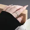 Anillo Abierto de Acero Inoxidable con Temperamento Japonés Coreano Anillo Mismo Estilo que Celebridad de Internet Versátil para el Trabajo Simple Anillo Abierto Joyería Versátil