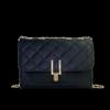 Bolsa Transversal Feminina Nova Tendência Xadrez Diamante Bolsa de Corrente Estilo Chanel Fashionável Combina com Tudo Bolsa Transversal Ins Bolsa de Ombro Bolsa Pequena