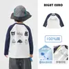 Camiseta de Algodão Puro Manga Longa Falsa Dupla Peça para Meninos, Novo Estilo Outono 2026, Camiseta Básica Infantil para Bebês, Roupa Infantil Top