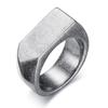 Serie de Anillos Rectangulares, Rombos, Corazones de Acero Inoxidable Retro Desgastado, Venta Caliente Transfronteriza Europea y Americana, Simple y Elegante
