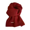 En Stock Invierno Tejido Color Sólido Estilo Coreano Simple Versátil Estilo Pareja Otoño e Invierno Cálido Largo Cachemira Sintética Bufanda