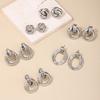 1 Par de Aretes de Diseño Metálico Moderno Europeo y Americano con Forma Regular de Anillo para Mujer, Sencillos y de Alta Gama