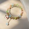 Pulsera de estilo chino de otoño limitada historia de flores alto valor de color cambio de color pulsera femenina menos pulsera de bosque joyería de esmalte coloreado al por mayor