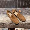 La Nueva Versión de Piel de Oveja es Súper Cómoda de Llevar~ Mocasines Planos Slip-On de Piel de Oveja con Punta Redonda y Puntiaguda Estilo Francés para Mujer, Piel Genuina