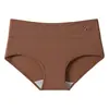 Personalización de Fábrica Otoño/Invierno Superventas Transfronterizo Color Maillard Panties de Cintura Alta para Mujer Control de Vientre Tallas Grandes Lisos Simples Pantalones de Algodón Puro
