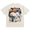 Camiseta de Manga Corta Estampada Peter Bellingham Transfronteriza Lavada Pesada Cuello Redondo Sudadera con Capucha