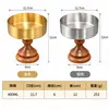 Vasos altos para helado de acero inoxidable de grado alimenticio, copas de postre con patas de madera, hechos a medida para uso comercial en hoteles y cafeterías, disponibles para venta al por mayor