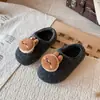 Pantuflas de Algodón Lindas de Dibujos Animados para Niñas Zapatos de Casa para Bebé Invierno Niños Suela Suave Antideslizante Felpa Adicional Calientes Zapatos de Algodón Felpudos