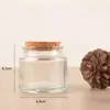 Taza de Vela Perfumada Marrón Personalizada Taza Vacía DIY Estilo Ins Frasco de Vidrio Marrón Pequeño para Velas Botella Vacía con Tapa de Corcho de Madera