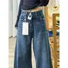 Jeans de perna larga 2026 novo modelo, calças plus size para mulheres com corpo tipo pera, corte solto, estilo boyfriend, calças casuais de perna reta