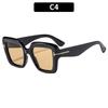 Nuevas Gafas de Sol Retro Hip-Hop de Marco Grande Para Todas las Ocasiones Moda Europea y Americana Forma de T Para Montar al Aire Libre Protección Solar Gafas de Sol Transfronterizas para Mujer