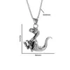 Comércio Exterior Transfronteiriço Mais Vendido Ecológico Liga de Metal Joias Boca Grande Crocodilo Dinossauro Pingente Estilo Europeu e Americano Moda Personalizado Colar Atacado