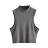 Estilo europeu e americano verão New ins hot girl short slim fit emagrecendo gola rolê pequena manga colete bottoming top para mulheres ins