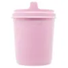 Copo com Tampa Ursinho 400ml Rosa PP e Bambu - Lyor