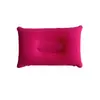Almohada inflable para almuerzo al aire libre transfronteriza, pequeña almohada inflable para la espalda, almohada de flocado de PVC, almohada de viaje, almohada de camping