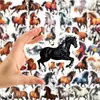 56 Adesivos de Cavalo Galopante Estilo Tinta de Compra Direta Transfronteiriça, Arte Colorida de Cavalo Correndo Pintura a Óleo Criativa Tendência Diário Adesivos de PP