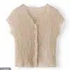 2026 Hermoso y Elegante Top de Encaje, Versátil de Verano, Cárdigan Plisado de Alta Elasticidad, Lujo Ligero, Manga Corta