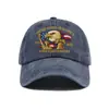 Gorra de béisbol retro con estampado lavado al agua de venta caliente transfronteriza sombrero de pico de pato para hombres y mujeres del 250 aniversario de América registro de producción de bordado