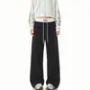 Calça de moletom atlética casual masculina estilo americano 2026, calças compridas retas da moda, corte solto, calças casuais plus size para homens