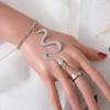 Moda europea y americana cadena con forma de serpiente pulsera transfronteriza personalidad moda anillo simple un juego de accesorios de baile irregular venta directa