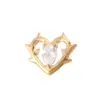 Pendientes Transfronterizos Corazón de Espina Aleación de Titanio G23 Accesorios de Titanio 0.9 Diente Exterior Hélice de Oreja Clavo para Piercing Joyería Cabeza