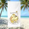 Toalla de Playa con Estampado de Perro Pudín de Sanrio, Absorbente de Agua, Secado Rápido, Fibra Ultrafina, Toalla de Baño para Vacaciones, Directo de Fábrica