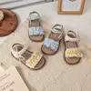 Sandalias de Encaje con Perlas para Niñas 2026 Verano Nuevas Sandalias Estilo Princesa para Bebé con Suela Suave de Punta Abierta Sandalias Versátiles