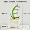 Adornos de Escritorio Hechos a Mano de Flor de Jacinto Suculento Esmaltado Decoración de Maceta de Planta Artificial de Vidrio Micro Paisaje Creativo
