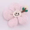 Broche de Flor de Cinco Pétalos a Cuadros Accesorios Flor de Tela Hecha a Mano Pasador para el Cabello Infantil Cordón para el Cabello Diadema DIY Accesorios para el Cabello Pequeños Accesorios