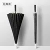 Sombrilla de 24 varillas para hombre, Sombrilla larga de mango largo al por mayor, Sombrilla doble grande para golf con anuncio impreso, Sombrilla recta personalizada