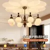 Candelabro de sala de estar de alta gama, lámpara de comedor de estilo medieval grandiosa, estética de la nueva dinastía Song, accesorios de iluminación retro para toda la casa