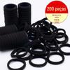 Anel de cabelo sem costura direto da fábrica, corda de cabelo preta, versão coreana de elástico de alta elasticidade, faixa de cabelo simples