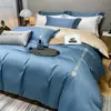 Juego de Cuatro Piezas Lavable para el Hogar de Algodón Puro Grado A para Maternidad e Infancia, Ropa de Cama de Algodón de Fibra Larga Completamente de Algodón, Juego de Cuatro Piezas para Hotel al por Mayor
