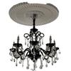 2025 Nuevo Lujo Accesible Francés Retro Vela Lámpara de Cristal Sala de Estar Luz Principal Dormitorio de Gama Alta Araña de Cristal Negro