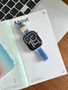 Correa de Reloj Tejida con Hebilla Magnética Doble en Forma de Diamante Adecuada para Apple Watch iWatch 12ª Generación 11/10Ultrase
