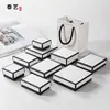 Caja de joyería con patrón de mármol estilo Ins, caja de almacenamiento de joyería extraíble, caja para pulseras y collares, caja de regalo para empaque de joyería