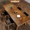 Mesa de comedor y silla de madera maciza estilo americano Yangren, mesa de comedor rectangular para apartamento pequeño, mesa de comedor para restaurante B&amp;B.